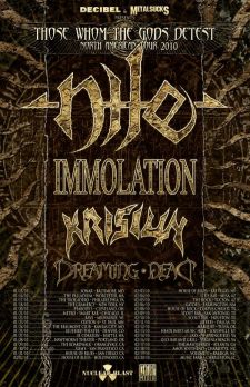 Nile, Immolation, Krisiun & Dreaming Dead US Tour